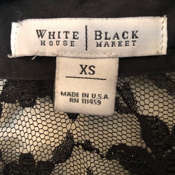 Floral Mesh White House Black Market Top - Picture 2 of 3